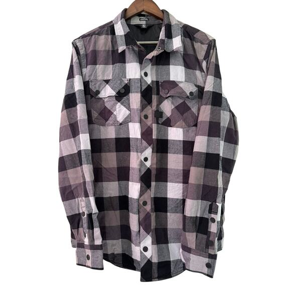 Volcom Other - Volcom Plaid Jacket M Men Insulated Water Repellant Outdoor Black Skate Shirt